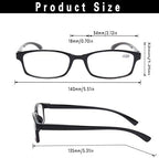 Reading Glasses 5 Pairs Quality Readers Spring Hinge Vintage Glasses for Reading for Men and Women (5 Pack Black, 2.5)