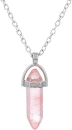 Healing Hexagonal Point Pendulum Jewelry Accessories Natural Crystal Necklace Stone Pendant Quartz chain(B2)