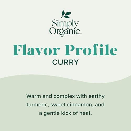 Simply Organic Certified Organic Curry Powder, 3-Ounce 3-Pack, Aromatic Blend 11 Indian Cooking Spice for Meat, Seafood, Tofu