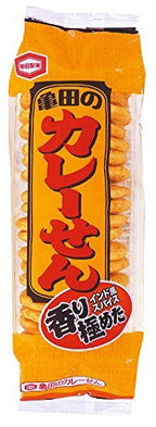 KAMEDA "Curry-Senbei" 18 x 12 packs Japanese Poplar Moist Rice Crackers