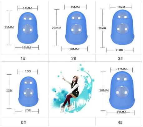 EXCEART Finger Tip Covers for Guitar 10Pcs Silicone Finger Protectors Soft Covers for Guitar and Ukulele Beginners Instrument Accessories