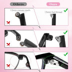 1 Pair Metal Glasses Arm Replacement, Universal Glasses Repair Kit with Screws, Eyeglasses Tightening Kit with Screws Washers Screwdrivers DIY Temples Glass Accessories