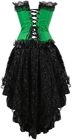 Kranchungel Corset Dress Halloween Costumes: Women Steampunk Corset Skirt Renaissance Corset Dress Burlesque for Themed Party