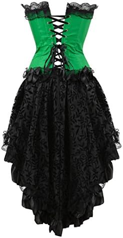 Kranchungel Corset Dress Halloween Costumes: Women Steampunk Corset Skirt Renaissance Corset Dress Burlesque for Themed Party