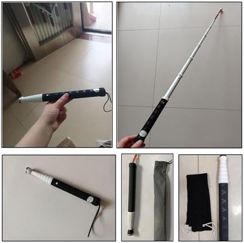 Telescopic Blind Cane - 7,8,9 Sections Titanium Alloy Folding Walking Cane for The Blind or Visually Impaired,Lnclude Nylon Bag + Optional Crutch tip