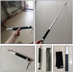 Telescopic Blind Cane - Reflective Folding Walking Stick for Vision Impaired and Blind People Optional Crutch tip (C, 138cm/54.3in)