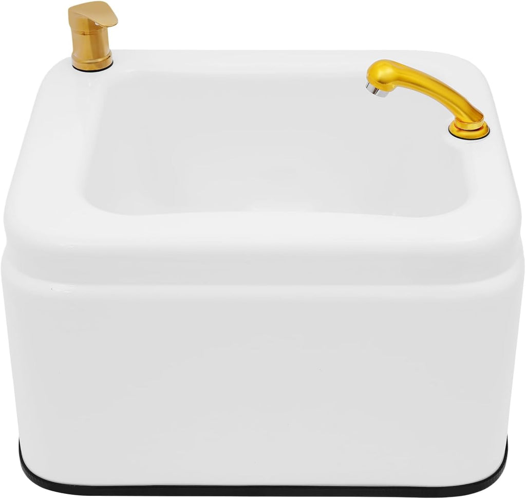 Acrylic Massage Foot Bath Tub with Handheld Shower Head, 527 Oz Large Capacity Foot Bath Massager Soaking Tub, Pedicure Foot Spa with Foot Drain Valve for Home, Beauty Salon, Feet Stress Relief