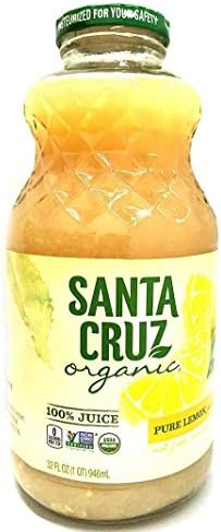 Santa Cruz Organic 100% Juice Lemon, 32 oz (Pack of 6)