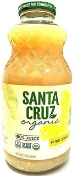 Santa Cruz Organic 100% Juice Lemon, 32 oz (Pack of 6)