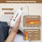 Electric Foot Warmer, Luxury Faux Fur Heating Pad for Feet Pain Relief Cramp, Heated Foot Warmer for Under Desk & Bed with 3 Heat Settings & 2H Auto-Off, ETL Certified, 20x22 Inch, Light Grey