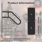 Upgrade Handrails for Outdoor Steps, 28.7” Safety Grab Bars for Stairs, Wall Mount Stainless U-Shaped Steel Handrail, Railings for 1-3 Steps Indoor for Elderly, Kids, Disabled, Pregnant Women