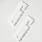 2PCS,White Silicone Squeegee with Hanging Hole, Water Blade for Cleaning Kitchen Countertops Sink, Bathroom Shower Mirrors Glass, Car Windows Wiper Scraper, Flexible Waterblade Cleaner Tool
