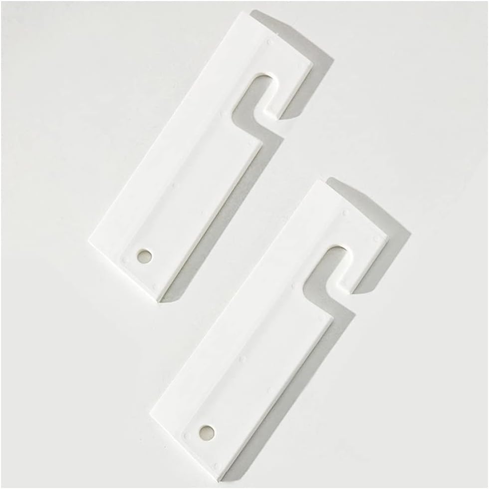 2PCS,White Silicone Squeegee with Hanging Hole, Water Blade for Cleaning Kitchen Countertops Sink, Bathroom Shower Mirrors Glass, Car Windows Wiper Scraper, Flexible Waterblade Cleaner Tool
