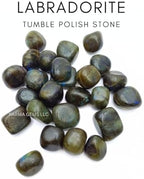 1lb Labradorite Tumbled Stones - Polished Stones for Positive Energy - Crystal Kit for Fresh Mind & Restful Sleep - Healing Stone for Chakra Balancing-ideal for Gift & Home Decor (15-25 Mm)