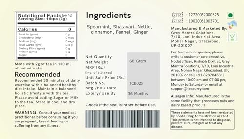 Teacurry Women Fertility Tea - 1 Month, 30 Teabags - Helps to Boost Natural Fertility, Improve Hormonal Imbalance, Preconception Support - Women Fertili Tea