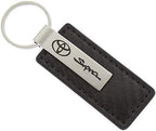 AU-TOMOTIVE GOLD Carbon Fiber Rectangular Leather Key Chain for Toyota Supra (Gunmetal)