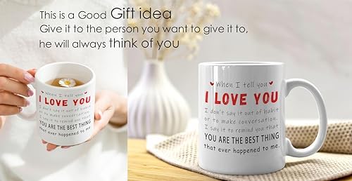 valentines day mug,i love you coffee for her him,girlfriend coffee mug,you are the best thing,valentine Christmas Couple Gifts for Him, Her/11 oz