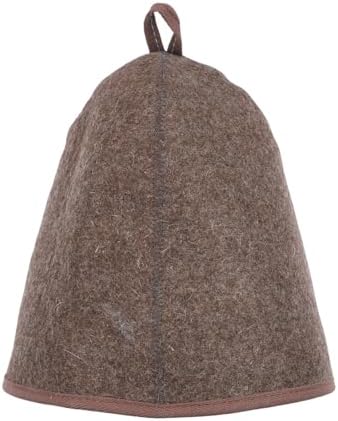 Felt Sauna Cap 3mm Thick Wool Heat Resistant Shower Hat for Men and Women, Breathable Portable Head Protection to Retain Hair Moisture in High Temperature Sauna Rooms