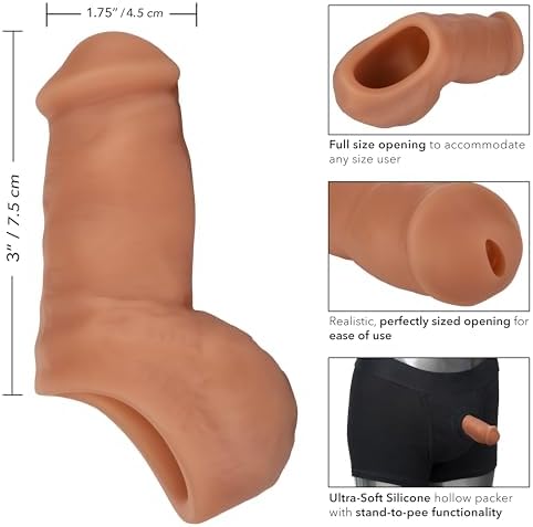 CalExotics SE-1582-30-3 Packer Gear™ 4"/10.25 cm Ultra-Soft™ Silicone STP Packer - Brown