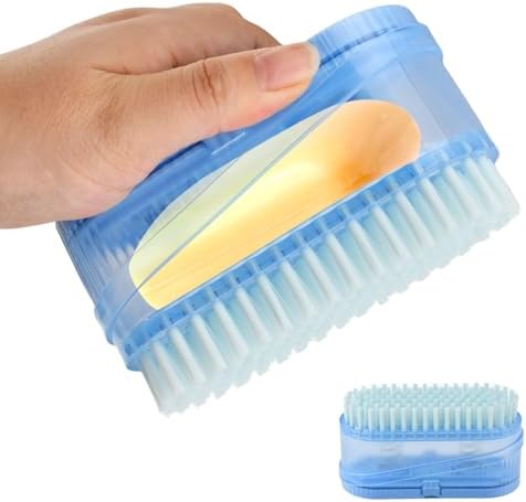 Multifunctional Laundry Soap Box, Foaming Soap Dispenser with Roller for Cleaning & Storage, Portable for Laundry, Kitchen, Bathroom(Blue,Size:4.7inch)