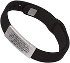 ROAD iD - Official ID Bracelet - The Wrist ID Elite - Silicone Pin-Tuck - for Athletes