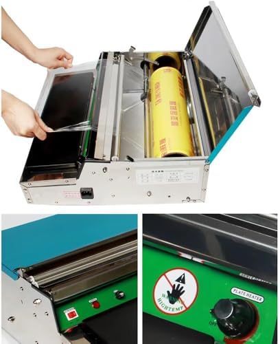 Heating Film Sealing Machine, Hand Food Wrap Film Dispenser Wrapper Wrapping Machine for Fruit Tray Food Packaging, 18 inch