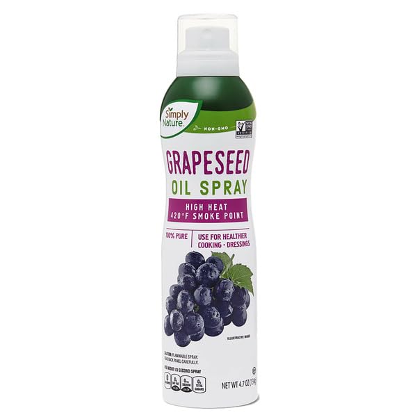 Simply Nature Non GMO Grapeseed Oil Cooking Spray - 4.7 fl oz