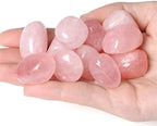 Rose Quartz Tumbled Polished Natural Healing Crystals Stones Bulk Rocks Stones Crystal for Energy Reiki Tumbling Cabbing Balancing Decoration Gemstones Crystal Healing Meditation Therapy Gift 100g
