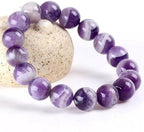 Natural Gemstone Bracelet - Handcrafted Crystal Beads for Men & Women, Healing Stone Jewelry with Gift Box, Unscented Solid Beads for Daily Wear (Friendship/Birthday Gift)