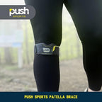 Push Sports Patella Brace for Pain Relief from Jumper's Knee and Osgood-Schlatter Disease. Non-Slip Brace Comfortably Stays in Place During Sports & Competition. (One-size)