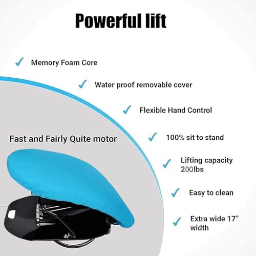 Portable Electric Seat Assist Lifting Cushion Chair,Electric Seat Assist Lifting Cushion,Cushion Lift Devices,Lift Assist for Elderly in Standing Chair, for Elderly, Pregnant,Blue