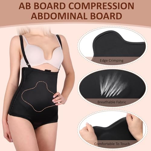 TrelaCo 5 Pcs Lipo Foam Board Set BBL Lumbar Molder AB Board Compression Abdominal Board Back Tummy Tuck Board Lumbar Supports (Black,Nude)
