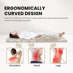 Lash Bed Foam Topper, Massage Table Memory Foam Mattress Topper, Ergonomic Curved Lash Bed Cushion for Beauty Salon