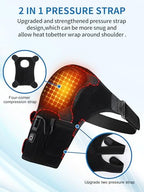Portable Shoulder Heating Pad with Battery Cordless Heated Shoulder Brace Wrap for Women Men,Electric Heated Shoulder Wrap with Hot Cold Modes,Left Right Shoulder (Black)