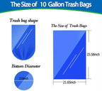 10 Gallon 60pcs Black Trash Bags Strong Black Garbage Bags, Bathroom Trash Can Bin Liners, Plastic Bags for Office Home Kitchen, Waste Basket Liner, Fit 30 Liter, 10 Gal(10G60-Black)