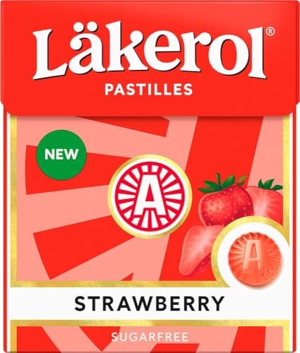 Cloetta Lakerol Strawberry Pastilles 4 Boxes of 25g SÖPÖSÖPÖ (soposopo) pack