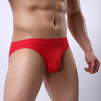 Sexy Smooth Low Waist Seamless Men Underwear Thin Underpants Ice Silk Briefs Mini Bikini