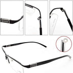 GERRIT glasses arms, Eyewear Leg, Glasses Temple, 1 Pair Black Universal Eyeglass Temples Metal Plastic Single Tooth Glasses Replacement Arms Sunglass Replacement Parts
