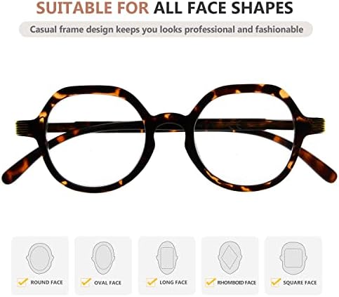 Eyekepper Retro Design Glasses for Women Reading - Vintage Reading Eyeglasses Small Lens Readers Men - Tortoise +3.50