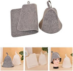 XISAOK Anti Heat Sauna Hat Thicken Wool Felt Shower Hair Turban Quickly Towel Drying Towel Hats Sauna Bathroom Accessories
