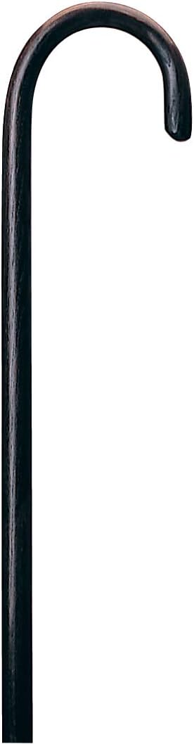 Carex Round Handle Walnut Finish Wood Cane - Walking Cane with Rubber Tip - Fashionable, Traditional Style Walking Stick for Men & Women, 36" Height, 7/8" Diameter, Black, 0.87 Inch