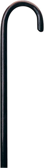 Carex Round Handle Walnut Finish Wood Cane - Walking Cane with Rubber Tip - Fashionable, Traditional Style Walking Stick for Men & Women, 36" Height, 7/8" Diameter, Black, 0.87 Inch