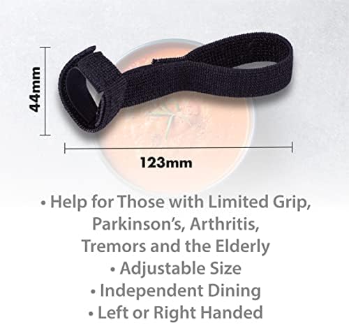 Aidapt Utensil Strap, Adjustable Size. Ideal for Those with Limited Grip, Parkinson's, Arthritis, Tremors and The Elderly. Aids Independent Dining. use with The Aidapt Bendable Cutlery Range
