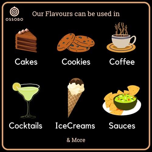 Ossoro French Vanilla Flavour Essence Pure Gluten-Free Flavor Essence For Food Flavoring for Baking 1 Fl Oz Bottle Used For Cakes, Ice creams
