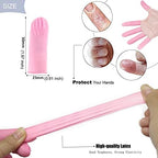 SKYPRO 100pcs Latex Finger Cots Protective Fingertips Gloves Rubber Industrial Fingerstall Sleeves (Pinkish)