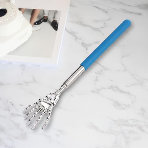 2PCS Stainless Steel Back Scratcher,Portable Retractable Long Reach with Non-Slip Rubber Handle,Ergonomic Design for Arthritis Relief,Travel-Friendly Durable Set