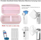 Elonbo Carrying Case for Portable Handheld Inhaler Nebulizer Machine for Adults and Kids, Asthma Inhaler Travel Case, Handheld Mesh Atomizer Machine Holder, Inhaler Spacer Bag, Star Pink