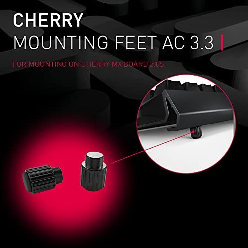 Cherry AC 3.3, Aluminium Ergonomic Palm Rest and Detachable Feet, Original Accessories for Cherry MX Board 3.0 S Gaming Keyboard, Quickly Attached, Black
