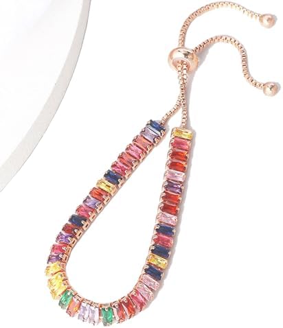Fashion Charm Tennis Bracelet for Women Crystal Zircon Jewelry Adjustable Gold Silver Color Box Chain Bracelets Gift Attractive