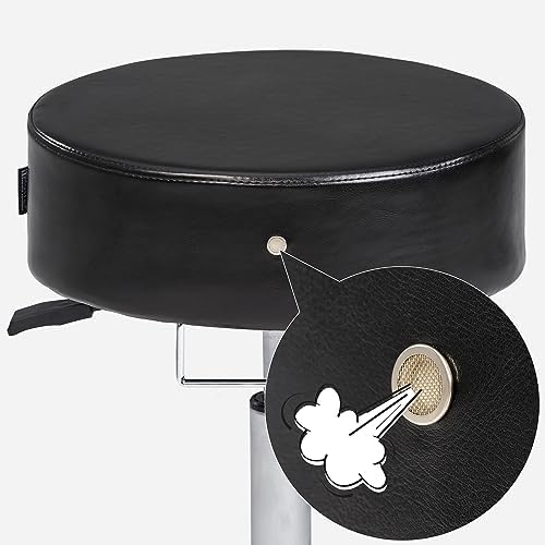 Master Massage Glider Ergonomic Round Swivel Adjustable Rolling Hydraulic Stool Barber Dental Chair in Black for Therapist, Clinic, Tattoo, Spas, Facial, Beauty, Lash, Salons, Home, Studio, Office